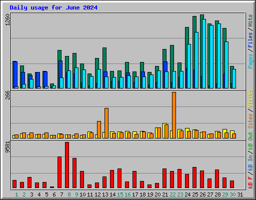 Daily usage for June 2024