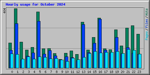 Hourly usage for October 2024